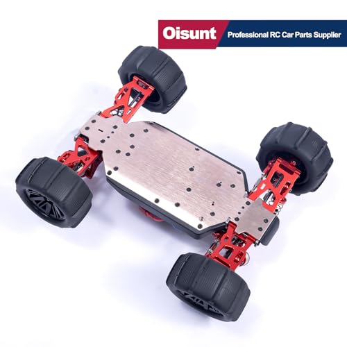 Metal Replacement Part Kit for WLtoys 1/14th, 1/12th RC Car Upgrades, Spare Aluminium Accessory Set with Screws (Red) - color: Red