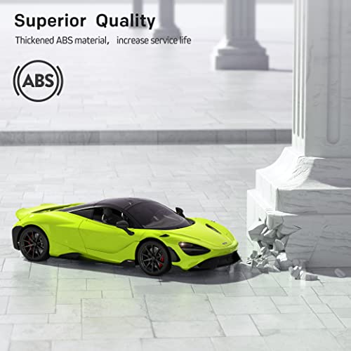 MIEBELY Remote Control Car, McLaren Rc Cars Officially Licensed 1/12 Scale 7.4V 900mAh Toy Car with 12km/h Fast Model Car Headlight for Adults Kids Boys Age 6-12 Year Birthday Ideas Gift Green | Official license;900mAh lithium;2.4G 200ft control;steering