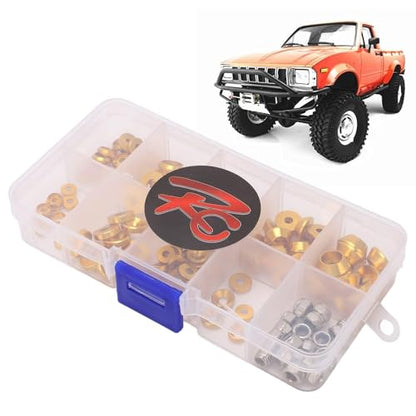 HERCHR Aluminum Alloy Cone Cup Head Screw Gasket Washer Counterbore Washers Gaskets Cup Shim Conical Washer Shim - color: gold