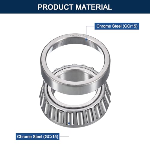 2 Pack LM78349/10A Tapered Roller Bearing Cone and Cup Set | 1.378" Bore 2.4409" OD 0.6555" Cup Width, Chrome Steel Taper Bearings Set, ABEC-3 - size: LM78349/10A