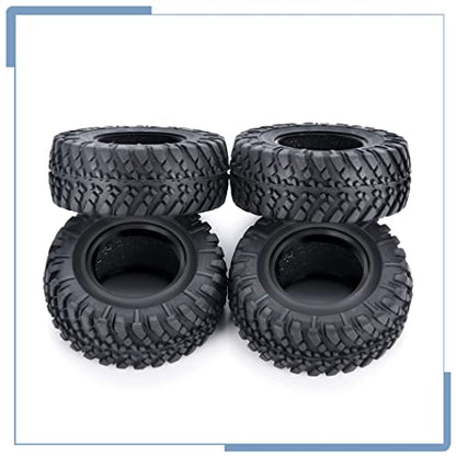 4PCS Rubber Micro RC Tires 38mm for Kyosho Mini Z 4x4 Tires 1/18 Scale 1/24 Scale - size: 38mm