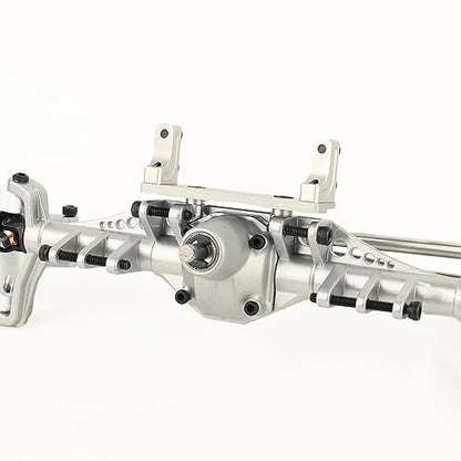 1/10 Metal Alloy Front Axle Servo Mount Holder Servo Fixed Bracket for AXI03004 Capra 1.9 RC Car Alloy Upgrade Parts (Silver) - color: Silver