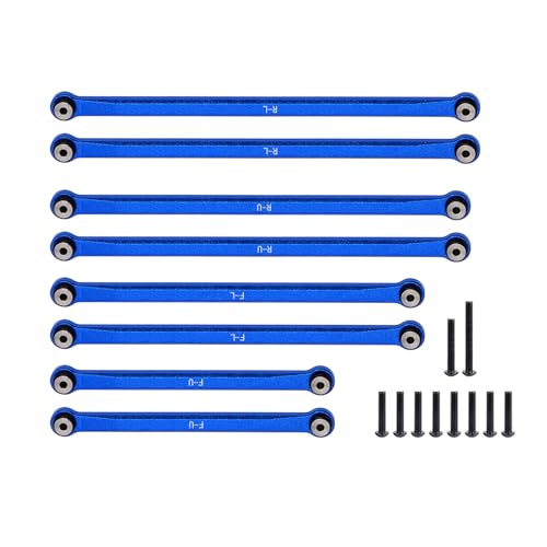 Links Set Aluminum Linkage for Redcat 1/18 Ascent-18 Upgrade Parts RC Crawler Car (Dark Blue) - color: Dark Blue