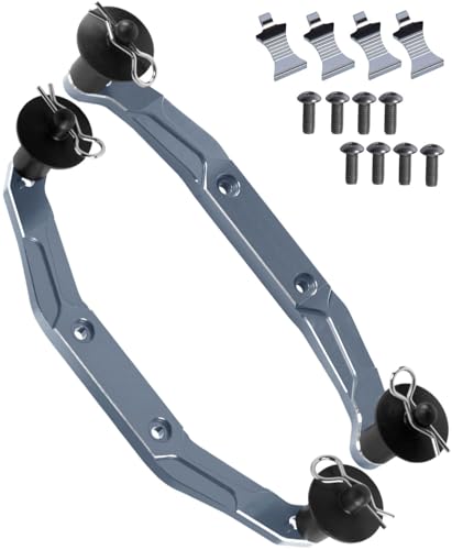 RC Body Mount Upgrades Part for 1/10 Slash 4x4 VXL,Aluminum Front & Rear Body Mounts with Body Posts Hops Up,Titanium - color: Titanium - (Upgrades)