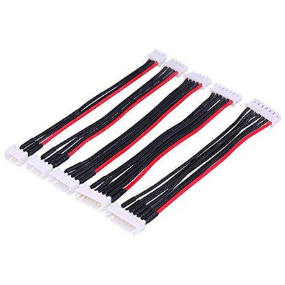 Lipo Male to Female Cable 5 Pcs 1 Set Lipo Balance Extension Cable 10cm 3 9inch Lipo Balance Lead Silicone RC Accessory for 2S 3S 4S 5S 6S