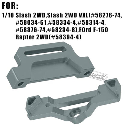 RC Tall Battery Holder Mount Hold Down Upgrades Part for 1/10 Slash 2WD/Slash 2WD VXL/F0rd F-15O Raptor 2WD,Aluminium Battery Mount Plate Tray Battery Holder Mount,#5827 Titanium - color: Titanium(for 1/10)