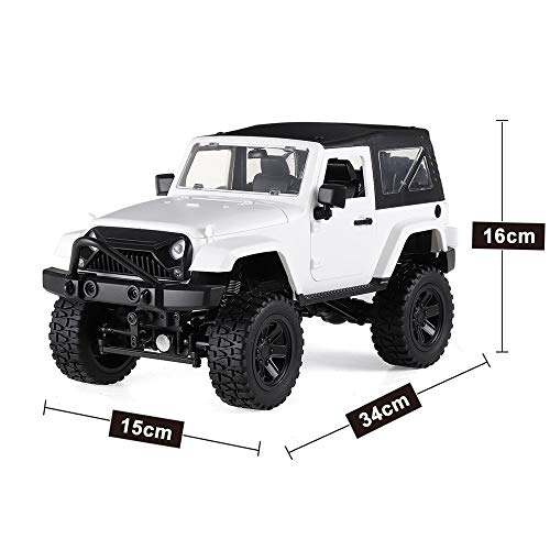 RC Car 1/14 Scale Remote Control Car 2.4GHz 4WD Off Road RC Vehicle Crawler 30km/h High Speed with LED Light RC Racing Car 4X4 All Terrain Climbing Buggy Toys for Adults (2batterys) - size: 2battery packs