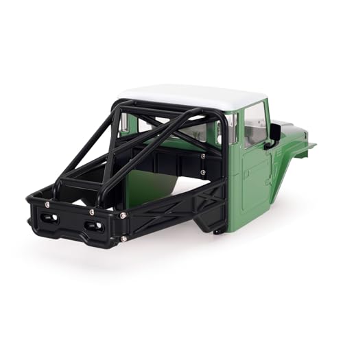 INJORA IR40-24 Half Truck Hard Body with Cage for 1/24 SCX24 (Muted Green) - color: Muted Green