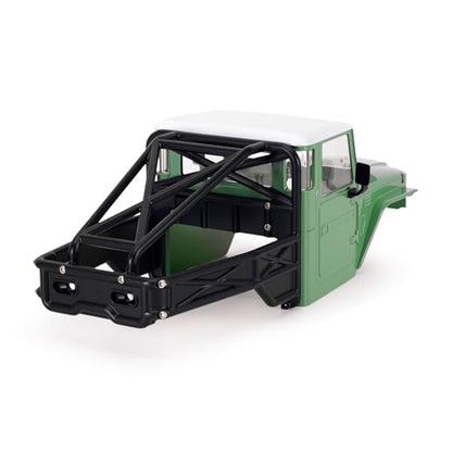INJORA IR40-24 Half Truck Hard Body with Cage for 1/24 SCX24 (Muted Green) - color: Muted Green