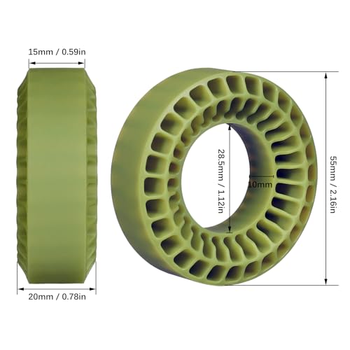 Silicone Rubber Tires Foam Inserts for 1/18 1/24 RC Crawler Fit for 1.0 inch 59-62mm*24mm Wheel Tires (4pcs Green) - color: 4pcs Green