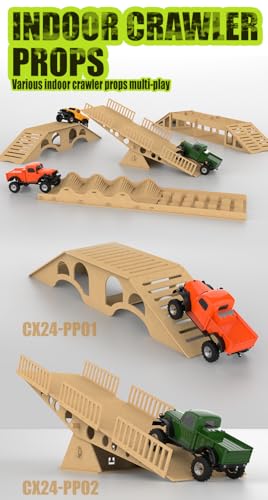 Rc Crawler Course Obstacles,Rc Car Ramp,Toy Ramps for RC Crawer Car 1/18 1/24 TRX4M SCX24 FCX24 (C)