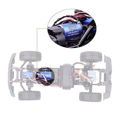 HobbyPark High Torque Brushless Motor and ESC Combo for TRX4M 1/18 RC Crawler Car Micro 2030 Sensored 3500KV Upgrades w/11T Pinion