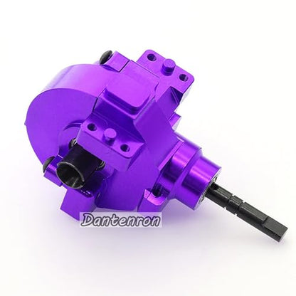 1/10 RC Electric Car Rear Drive Diff Gear Box Assembly Set Upgraded Parts Compatible with 1:10 Car HSP Redcat Himoto Volcano EPX 94106 94107 94108 94111 94123 (Purple) - color: Purple