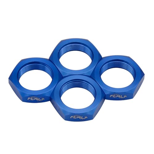 FLMLF 24mm RC Car Wheel Nuts 4-Piece Set (Blue) | for 1/5 HPI ROFUN BAHA ROVAN KM Baja 5B 5T 5SC Truck Parts - color: Blue