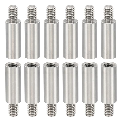 PATIKIL 12pcs M4 Standoffs, M4 16+6mm Spacer Standoffs Steel Threaded Standoffs Screws Kit 4mm ID 6mm OD Metric Male Female Thread Adapters for Circuit Board PCB RC Drones Motherboard - size: 16+6mm L