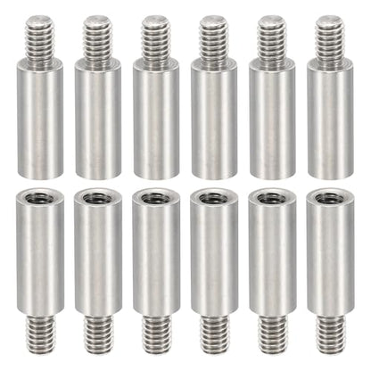 PATIKIL 12pcs M4 Standoffs, M4 16+6mm Spacer Standoffs Steel Threaded Standoffs Screws Kit 4mm ID 6mm OD Metric Male Female Thread Adapters for Circuit Board PCB RC Drones Motherboard - size: 16+6mm L