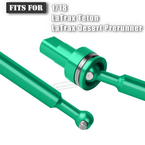 RC Driveshafts Axles Upgrades Part for 1/18 LaTrax Teton,LaTrax Desert Prerunner,7075 Aluminum Front Rear Drive Shafts CVD w/6061 Hex Hops Up,4PCS,Replace #7650,Green - color: Green(4pcs)