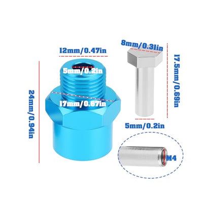1 Set 12mm to 17mm Wheel Hex Hub Adapter Extension Conversion for 1/10 RC Car Upgrade Parts Light Blue - color: Blue