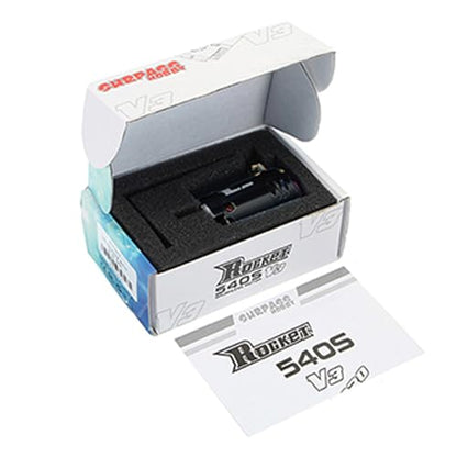 Surpass Hobby Rocket V3 540 13.5T Sensored Brushless Motor, 3200KV Competition RC Motor for 1/10 Drift Car, Touring Car and Racing Vehicles, Dual Sensor Ports, Adjustable Timing