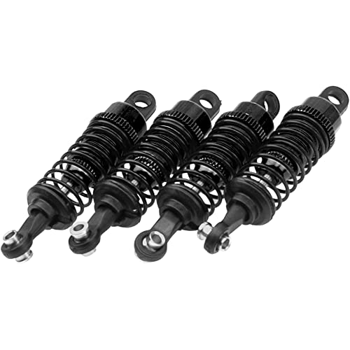 4Pack ShareGoo RC Shocks Absorber Damper 55mm Compatible with WLtoys A949 A959 A969 A979 K929 1/18 RC Car Upgrade Part (Black) - color: Black
