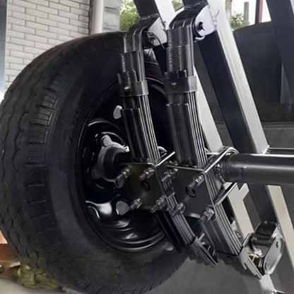 LONFFERY 312 Trailer Alex Shackle with U Bolts Kit Fit for 2-3/8" 3500lb Round Axle, 5-1/2" Long U-Bolts, U-Bolt Plates for 1-3/4" or 2", 1/2"-20 Hex Nuts - size: 312-U Bolt
