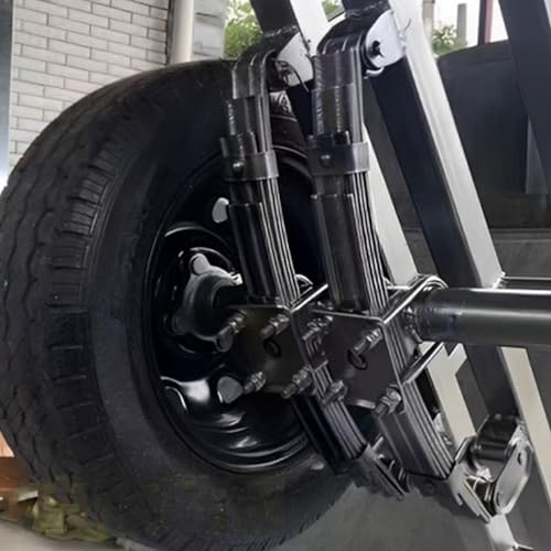 LONFFERY 312 Trailer Alex Shackle with U Bolts Kit Fit for 2-3/8" 3500lb Round Axle, 5-1/2" Long U-Bolts, U-Bolt Plates for 1-3/4" or 2", 1/2"-20 Hex Nuts - size: 312-U Bolt