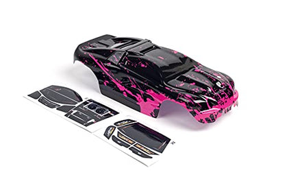 Custom Body Muddy Hot Pink Over Black Style Compatible for e-Revo Mini 1/16 Scale RC Car or Truck (Truck not Included) ERMN-HP-01