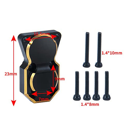 RC-Hub 2Pcs Brass Diff Cover Front & Rear Axles Cover for 1/24 Axial SCX24 AXI90081 AXI00001 C10 AXI00002 - color: Brass Diff Cover