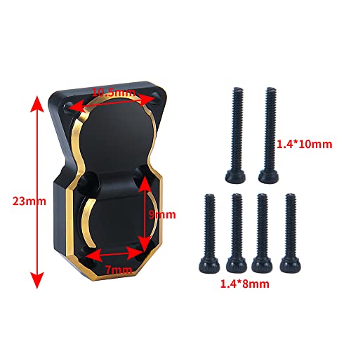 RC-Hub 2Pcs Brass Diff Cover Front & Rear Axles Cover for 1/24 Axial SCX24 AXI90081 AXI00001 C10 AXI00002 - color: Brass Diff Cover