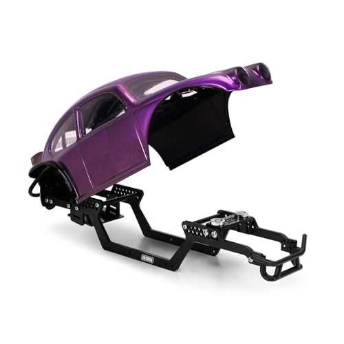 INJORA BUG18 Body with LCG Aluminum Universal Chassis for 1/18 RC Crawler TRX4M Upgrade(Purple) - color: Purple