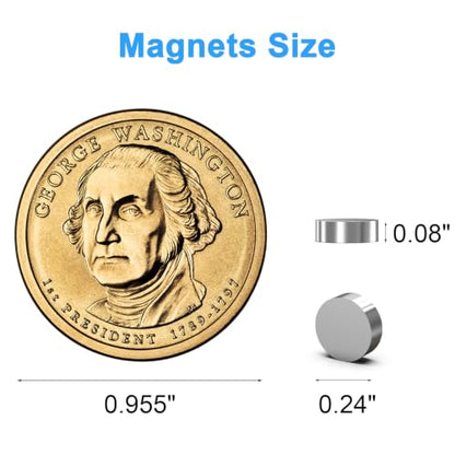 Refrigerator Magnets, 6x2 mm Small Round Magnetic 600 Pack | Rare Earth Neodymium Fridge Magnet for Home Kitchen Office School 3D Printing Industrial Scientific Purpose, Silver - size: 6x2 mm