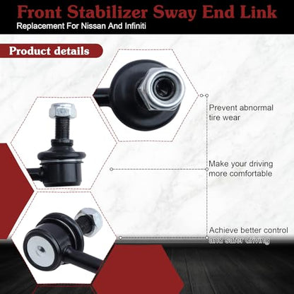 K750094 K750095 Sway Bar Link - Restore Smooth Handling | Compatible with 2007-2021 Nissan Altima 2009-2021 Maxima Murano 2013-2020 Pathfinder 2014-2020 Infiniti QX60 - color: 1*K750094 1*K750095, size: Sway Bar Link