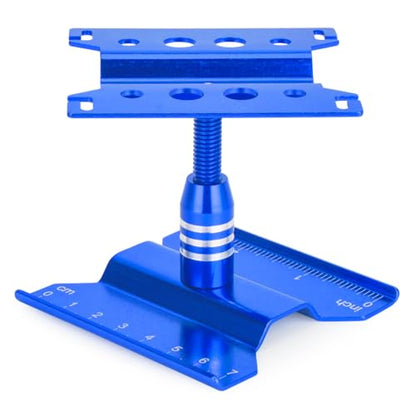 Aluminum Repair Station Work Stand Assembly Platform 360 Degree Rotating for 1/16 1/18 1/24 RC Crawler Axial SCX24 Traxxas TRX4M (Blue)