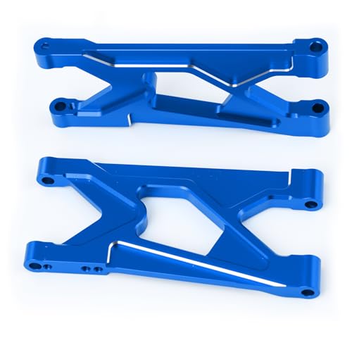 Aluminum Alloy RC Front Upper Lower Suspension Arm Swing Arm &Rear Lower Arm for Arrma 1/10 GORGON 4X2 2WD Gorgon Monster Truck (Blue) - color: Blue