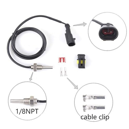 1/8" NPT Universal Oil Water/Coolant Temperature Electrical Sender Transmitter Sending Unit Temp Sensor Dual Wire Sensor