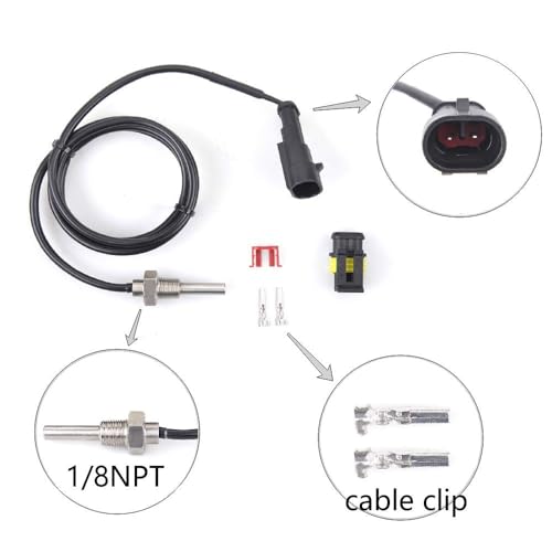 1/8" NPT Universal Oil Water/Coolant Temperature Electrical Sender Transmitter Sending Unit Temp Sensor Dual Wire Sensor