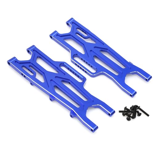 Aluminum Rear Lower Suspension Arms Set Compatible for Arrma 1/10 Kraton/Outcast 4x4 4S V2 BLX RC Truck Upgrade Parts L/R Suspension Arms Swing Arm Replacement ARA330711 - color: blue, size: Rear Lower
