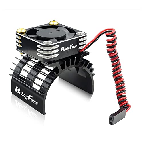 RC Cooling Fan 28000RPM Aluminum RC Car Motor Fan with Heatsink for RC Car 1/8 1/10 540 550 F540 3650 3660 Motor