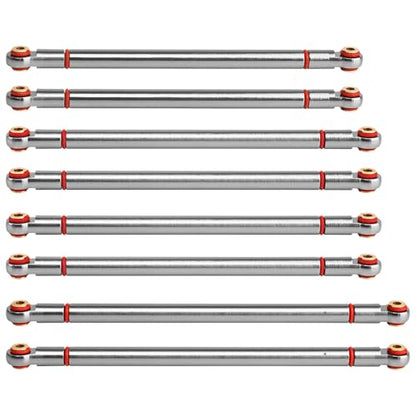 8pcs Aluminum Alloy Link Rod 313mm Wheelbase Chassis Linkage for 1/10 Axial SCX10 RC Car Crawler Upgrade Parts