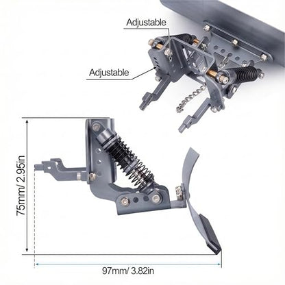 RC Snow Plow for TRX4M & SCX24, Adjustable Aluminum 1/18 1/24 RC Crawler Plow, Servo Operated Snow & Sand Shovel Upgrade, CNC Metal RC Plow Truck Accessory (Grey) - color: Grey