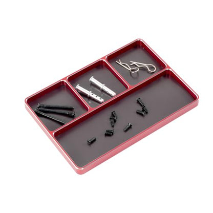 Universal CNC Aluminium RC Magnetic Screw Tray Magnetic Parts Tray Magnet Screws Holder Plate Organizer Parts Tray Nut Gasket Tool Tray for Sockets, Bolts, Pins, Phones, RC Car Boat Plane (Black) - color: 2.black