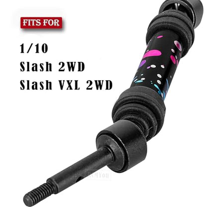 RC Rear Drive Shaft CVD & Front Axles Upgrades Part for 1/10 Slash 2WD/Slash VXL 2WD,Stainless Steel #45 Driveshaft with Hex,Colorful - color: Colorful - Parts