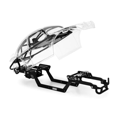 INJORA BUG18 Body with LCG Aluminum Universal Chassis for 1/18 RC Crawler TRX4M Upgrade(Clear) - color: Clear