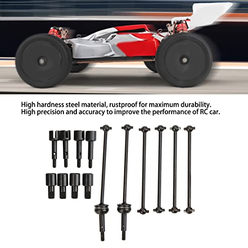 RC CVD Drive Shaft Set, Durable Dogbone Axle Replacement, RC Car Wheel Stub Axle Cup for Off-Road Racing Hobbyists and Model 144001 124018 124019 Enthusiasts