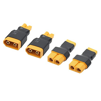 2Pair XT60 to XT30 Male Female Adaptor,XT30 to XT60 Wireless Connector Plug for RC FPV Drone Car Lipo NiMH Battery Charger ESC(4Pcs) - size: 2Pair XT60 to XT30 (4Pcs）