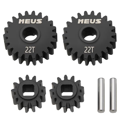 MEUS RACING Steel Overdrive Portal Gears for Axial Capra 1.9 UTB SCX10 III RC Crawlers (13-22T)