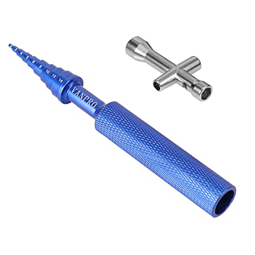 Vanpro Skateboard Bearing RC Ball Bearing Driver Install Remove Tool RC Model Electric Skateboard Mini Cross Tool Set Aluminum Bearing Removal Tool (Blue) - color: Blue