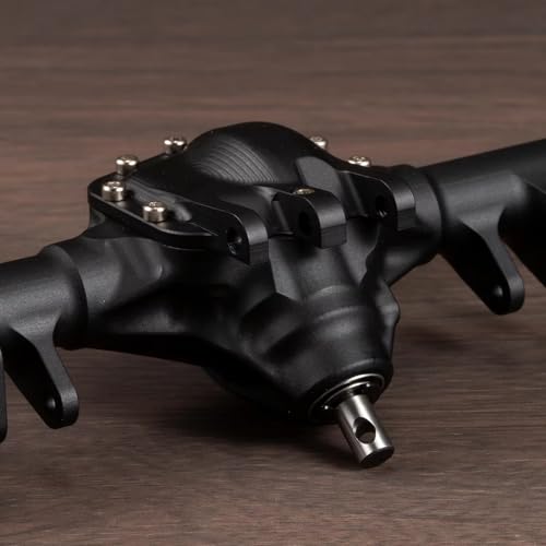 Machined Aluminum Straight Axle Set with SOA Servo Mount Black Silver Anodized for Axial SCX10 II VS4-10 1/10 RC Rock Crawler (Black Set) - color: Black Set