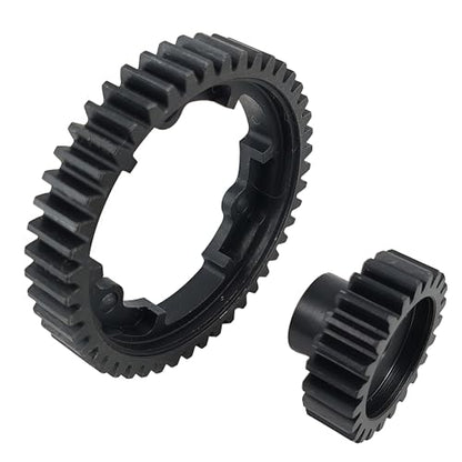 Hardened Steel 1.0 Mod Spur Gear with 23T Pinion for X-Maxx Maxx E-Revo (46T) | 1/5 Scale,1/7 XO-1,1/10 Maxx,E-Revo 2.0 VXL,Heavy Duty,Upgrade Parts,6449 Compatible,High Strength - style: 46T