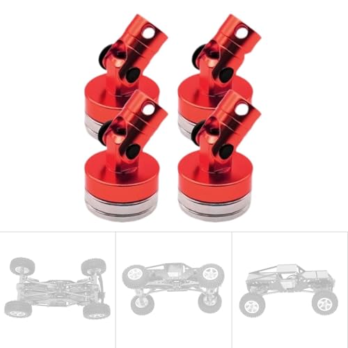 4 Pieces RC Body Post Metal Mount Column Shell Mount Model Car Accessory Vehicle Body Post Upgrade Suitable for RC Car Hobbies Repair, Red - color: Red